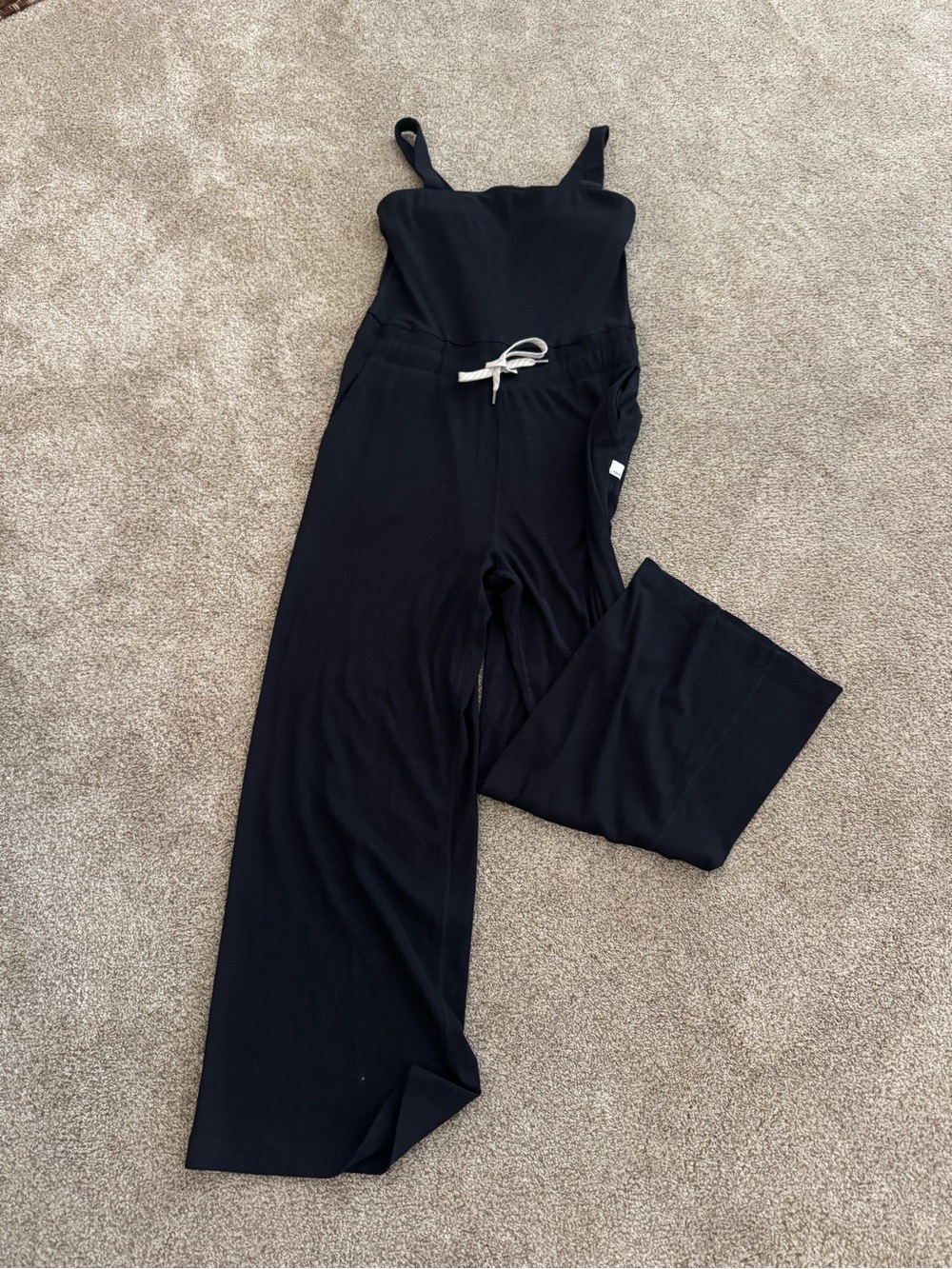 Vuori Navy Wide-Leg Jumper with Drawstring Waist